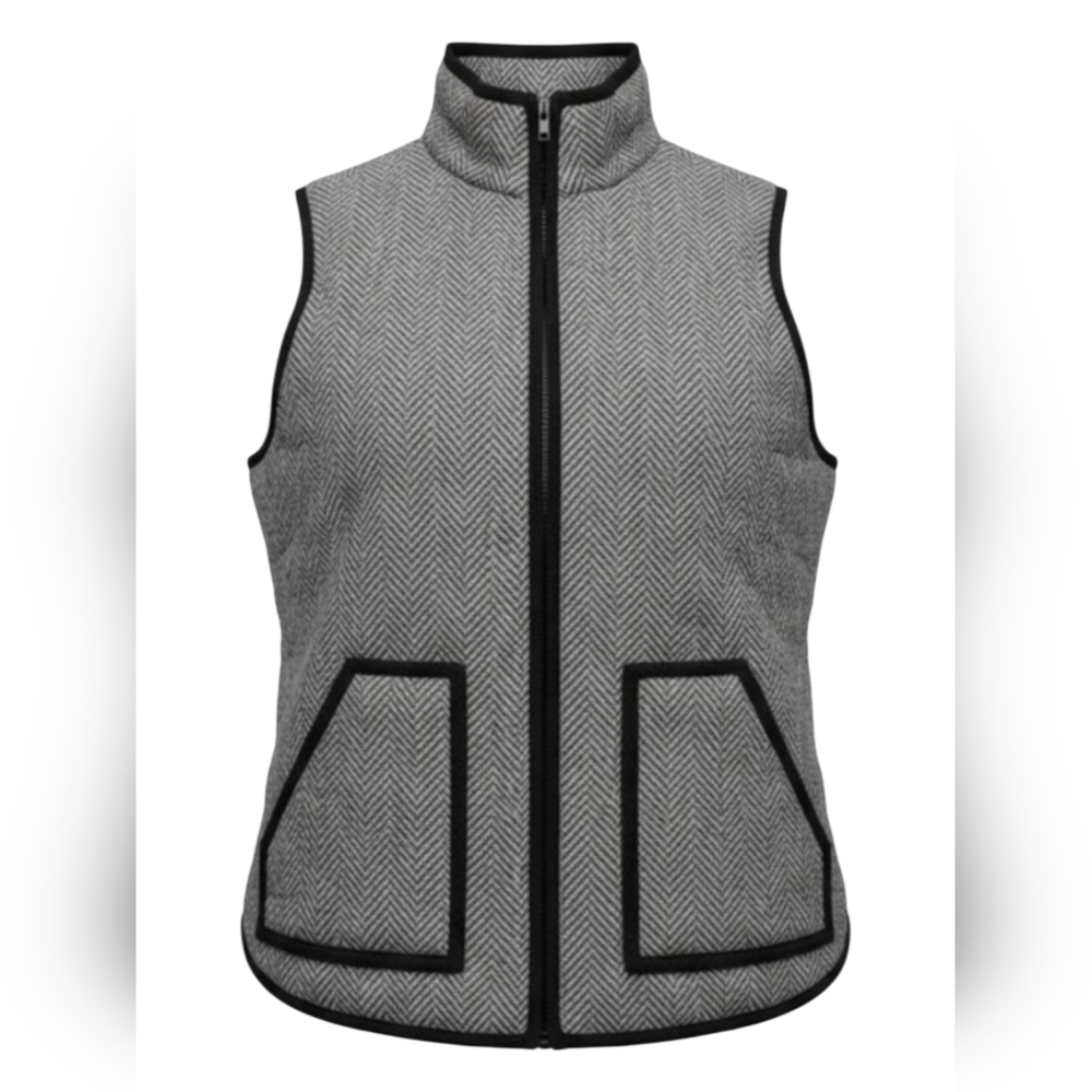 Shein Women's Small Vest Quilted Full Zip Pockets Thick Warm